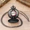 Pocket Watches Vintage Japan Anime Cosplay Design Unisex Quartz Analog titta på romerskt nummer Dial Necklace Pendant Chain Clock Gift Reloj