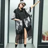 Korki damskie płaszcze czarne cekiny o cekinach dla kobiet w stylu ulicznym plastry ubrania projekty i frędzle damskie cekinowe rękaw