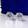 2021 New Round Diamond High Carbon Stud Earrings 7x7mm Ins Selling Earrings27664634663