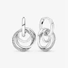 Authentic 925 Sterling Silver Family Always Encircled Hoop Earrings luxury for Women 2022 New Mother's day Girls Fit Fashion Jewelry Brincos 291156C012156971