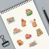 50pcs ملصقات Capybara capybara لطيف ملصقات الكتابة على الجدران للحيوانات لأمتعة DIY ملصق دراجة دراجة نارية لأمتعة.