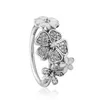 Pandora Jewelry Ring Silver Shimmering Bouquet Clear CZ Rings 100％925 Sterling Silver Jewelry Whole diy for women254a