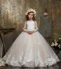 Vestidos de niña FATAPAESE Vestidos de baile de princesa de lujo para niños Vestido largo sin mangas con bordes de encaje de flores FluffyTulle Tren de la catedral