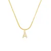 Initial Letter Pendant Necklace For Women Gold Chain Collier Jewelry Friends Gifts