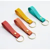 Pu Leather Key Chain Accessories Car Keyring Pendant Simple Personality Leather Metal Keychain Hardware Wholesale