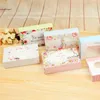 Gift Wrap 50pcs 6 Grain Egg Tart Packaging Box Christmas Style Series Cake Cartoon Baking 21.5x13.5x5cm Square Visible Carton