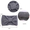 Women Headband Winter Knitted Elastic Headbands Knitting Woolen Hairband Crochet Bow Wide turban Hair Accessories