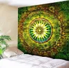 Tapiz de Mandala de pared de gran tamaño, tapiz bohemio para colgar en la pared, alfombra artística, manta de Yoga, tapiz decorativo Vintage verde para el hogar 21064984871