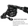 Collari per cani Guinzaglio resistente da 5 piedi e 150 cm con comoda impugnatura imbottita e fili altamente riflettenti per cani di taglia media PL032