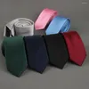 Båge slipsar mäns smala nacke slips fast färg mode smal