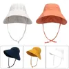 Sombreros de ala ancha grande para niños, sombrero para el sol de algodón suave al aire libre para bebé, niño y niña, cubo de playa, gorra de Panamá para primavera y verano