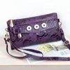 Jewelry Pouches Rose Flower Good Quality PU Leather 18mm Snap Button Leaves-bag For Women MOM Girls QB2101