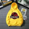 Dinosaur Print Jurassic Park Hoodies pojkar Kläder Cap Sweatshirts Winter Plus Velvet Kids Top Girls Sport Outfit Children Coat G103144149