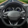 Steering Wheel Covers Black Artificial Leather Hand-stitched Car Cover For Elantra 4 2022 Ioniq 2022-2022