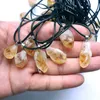 Citrine Pendant Necklace Genuine Natural Crystal Stone Jewelry Bulk Wholesale Healling Raw Gemstone Yellow Quartz Women