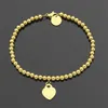 2022 New Bead Chain Heart Charm Bracelet Luxury Brand Designer Bracciale Gioielli da donna Fashion Classic Braccialetti in acciaio inossidabile T Regalo di Natale