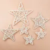 Dekorativa blommor 10/15/20 cm trädrot Vine Christmas Star Wreath Home Decoration Accessories Wedding Bakgrund Diy Artificial Plants