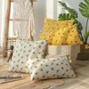 Pillow Nordic Simple Flower Embroidered Cover Three-dimensional Cut Pillowcase Cotton Decorative Covers For Sofa