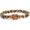 Fashion Crown Men 039s Jewelry Bracelet Amethyst Tiger Eye Stone Couple Bracelet2175323