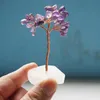 Bulk Großhandel Amethyst Chip Rose Quarz Basis Chakra Kristallbaum des Lebens Kupferdraht Geldbaum Bonsai Feng Shui Dekor