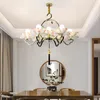 Hanglampen Chinese lotus kroonluchter Zen thee -thee -restaurantlamp in de levende schoonheidssalon verlichting creatief