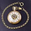 Pocket Watches Luxury Gold Mechanical For Men Women Hand Wind Casual Fashion Steampunk Chain