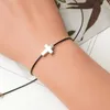 Card Bracelet Simple Creative Alloy Cross Braided Adjustable Bracelet Hand Rope