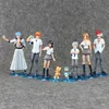 8pcs Mot Anime Bleach Toys Kurosaki Ichigo Kuchiki Rukia Aizen Sousuke Hitsugaya Pvc фигур