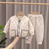 Novo outono bebê meninas moda roupas crianças meninos jaqueta calças 2 pçs/conjunto inverno criança criança traje casual infantil crianças agasalhos