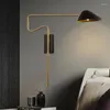 Lampade da parete Lampada moderna girevole a 360 gradi con interruttore G9 incluso Soggiorno camera da letto Luce da lettura sul comodino Spina UE / USA