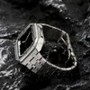 Luxury Modification Kit Bezel -riem met Case voor Apple Watch Series 8 7 45mm 6 5 4 SE 44 mm Refit Mod Kit Metal Steel Iwatch Band