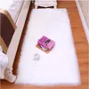 Carpets High Quality Round Carpet White Plush Blanket Thick Sheepskin Children Bedroom Mat Bay Window Cushion Yoga Ru'g