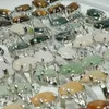 100 Pièces Boîte Mix Cristal Anneaux En Vrac En Gros Pierre De Guérison Bijoux Pour Femmes Oeil De Tigre Mousse Agate Rose Quartz Aventurine Rouge Gris Agate