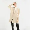 여자 트렌치 코트 miyake 주름 배트 윙 슬리브 롱 재킷 가을 2022 겨울 한국 패션 플러스 크기 가디건 인과 우아한 디자이너