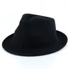 Berets Jazz Fedora Hat Felt Wool Cap For Men Women Outdoor Wearing Gentleman Music Autumn Winter Retro Trilby