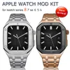 Luxe Case Modificatie Kit Band Voor Apple Horloge Band 8 7 45mm Refit Mod Metaal staal voor iWatch serie 6 5 4 SE 44mm Bezel