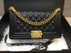 Black leather shoulder bags Fashion Handbag purse Designer women bag Chain bag metal buckle 5a quality Winter