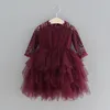 Vieeoease Meisjes Jurk Mode Breien Kant Prinses Feestjurk 2020 Herfst Winter Lange Mouw Kinderkleding DD06729766871611