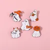 Broches de jóias de desenhos animados Halloween Day Pumpkin Ghost Alloy Paint Broche Metal Pin