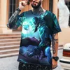 Erkek Tişörtleri Emo 3D Baskı T-Shirt Anime Giysileri Yaz Stili Tasarım Tees Erkek Kadın Çocuk Rahat Uygun Yumuşak Üstler