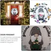 Dekorativa blommor Välkommen skylt Hängande dörrplack Bord Farmhus gnome Trä verandan Bröllopsdekorationer Front Pendant Ornament Tag hem