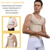 남성의 신체 셰이퍼 Shapewear 가슴 압축 슬림 한 gynecomastia shaper mens abs 컨트롤 배가 허리 조끼 트레이너 셔츠 남성 슬리밍