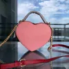 Designer em forma de coração senhoras moda crossbody sacos de couro premium cereja bolsa de ombro couro real clássico sacos de embreagem luxo