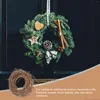 Decoratieve bloemen krans ratan ring slinger hangende wijnstok wijnstok kerstdeur frame takje voorwand bloemen hoepel diy