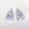 Anti-Alergische S925 Sterling Zilver Test Pass Moissanite Waterdrop Studs Oorbellen voor Mannen Vrouwen Leuk Cadeau voor Friends318P