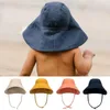 Sombreros de ala ancha grande para niños, sombrero para el sol de algodón suave al aire libre para bebé, niño y niña, cubo de playa, gorra de Panamá para primavera y verano