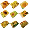 Table Mats Sunflower Printed Place Mat Pad Cloth Placemat Cup Thanksgiving Dish Dining Doily Kitchen