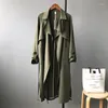 Women's Trench Coats Coat Plus Size Long Women'S Windbreaker Fashion Trend Feminine Loose Thin F479