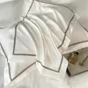 Conjunto de cama de hotel com bordado branco luxo algodão egípcio cor sólida capa de edredom/edredon lençol de cama plano fronhas de tecido para casa casal queen size king size