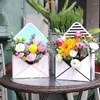 Gift Wrap 1Pcs Envelope Flower Boxes Florist Bouquet Box Handheld Folding Floral Paper Holder Wedding Party Favors